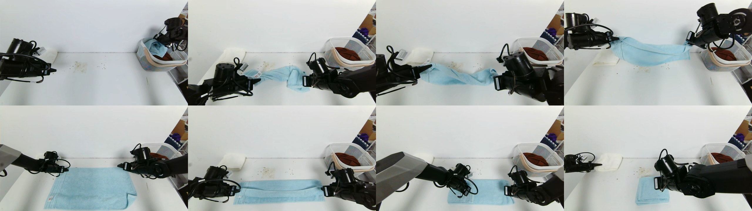 Real-world towel folding task